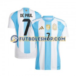 Primera Equipación del Argentina De Paul 7 Copa America 2024 Manga Corta para Hombre
