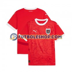 Primera Equipación del Austria Euro 2024 Rojo Manga Corta para Hombre