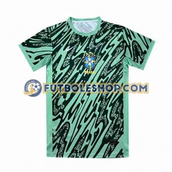 Tercera Equipación del Brasil Portero Copa America 2024 Verde Manga Corta para Hombre