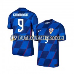 Segunda Equipación del Croacia Andrej Kramaric 9 Euro 2024 Manga Corta para Hombre