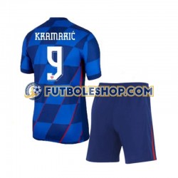 Segunda Equipación del Croacia Andrej Kramaric 9 Euro 2024 Manga Corta para Niño (Camiseta y pantalón)