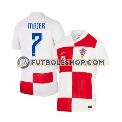 Primera Equipación del Croacia Lovro Majer 7 Euro 2024 Manga Corta para Hombre