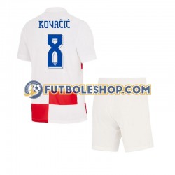 Primera Equipación del Croacia Mateo Kovacic 8 Euro 2024 Manga Corta para Niño (Camiseta y pantalón)