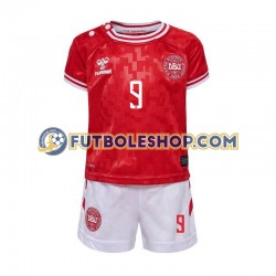 Primera Equipación del Dinamarca Hojlund 9 Euro 2024 Manga Corta para Niño (Camiseta y pantalón)