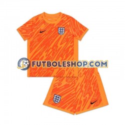 Primera Equipación del Inglaterra Portero Euro 2024 Naranja Manga Corta para Niño (Camiseta y pantalón)