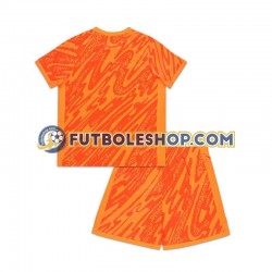 Primera Equipación del Inglaterra Portero Euro 2024 Naranja Manga Corta para Niño (Camiseta y pantalón)