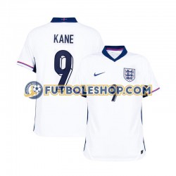 Primera Equipación del Inglaterra Harry Kane 9 Euro 2024 Blanco Manga Corta para Hombre