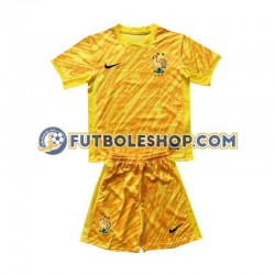 Primera Equipación del Francia Portero Euro 2024 Amarillo Manga Corta para Niño (Camiseta y pantalón)