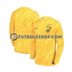 Primera Equipación del Francia Portero Euro 2024 Amarillo Manga Corta para Hombre