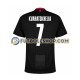 Segunda Equipación del Georgia Kvaratskhelia 7 Euro 2024 Negro Manga Corta para Hombre