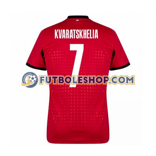 Tercera Equipación del Georgia Kvaratskhelia 7 Euro 2024 Manga Corta para Hombre Tercera Equipación del Georgia Kvaratskhelia 7 Euro 2024 Manga Corta para Hombre