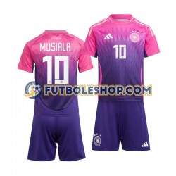 Segunda Equipación del Alemania Jamal Musiala 10 Euro 2024 Manga Corta para Niño (Camiseta y pantalón)
