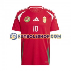 Primera Equipación del Hungría Dominik Szoboszlai 10 Euro 2024 Rojo Manga Corta para Hombre
