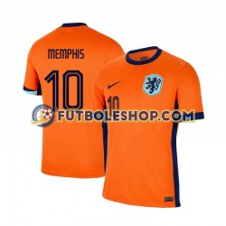 Primera Equipación del Países Bajos Memphis Depay 10 Euro 2024 Manga Corta para Hombre