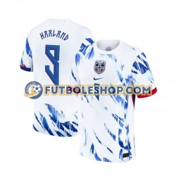 Segunda Equipación del Noruega Erling Haaland 9 2024 Manga Corta para Hombre