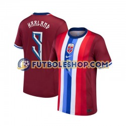 Primera Equipación del Noruega Haaland 9 2024 Rojo Manga Corta para Hombre