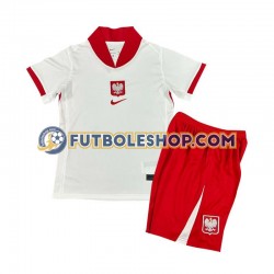 Primera Equipación del Polonia Euro 2024 Manga Corta para Niño (Camiseta y pantalón)