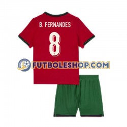 Primera Equipación del Portugal Bruno Fernandes 8 Euro 2024 Manga Corta para Niño (Camiseta y pantalón)