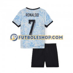 Segunda Equipación del Portugal Cristiano Ronaldo 7 Euro 2024 Manga Corta para Niño (Camiseta y pantalón)