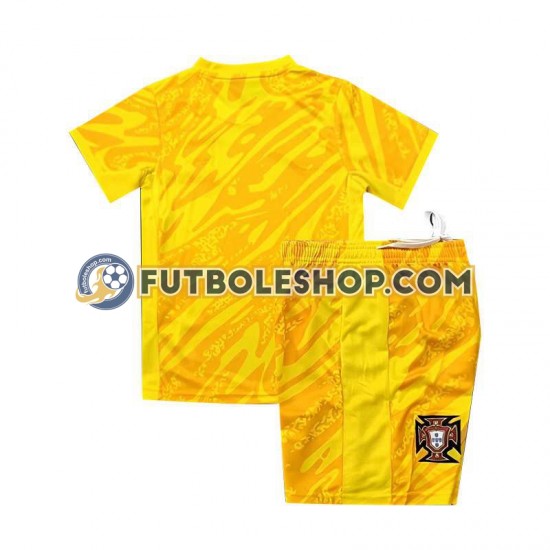 Primera Equipación del Portugal Portero Euro 2024 Amarillo Manga Corta para Niño (Camiseta y pantalón)