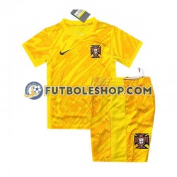Primera Equipación del Portugal Portero Euro 2024 Amarillo Manga Corta para Niño (Camiseta y pantalón)