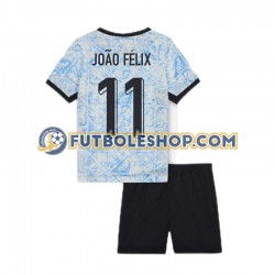 Segunda Equipación del Portugal Joao Felix 11 Euro 2024 Manga Corta para Niño (Camiseta y pantalón)