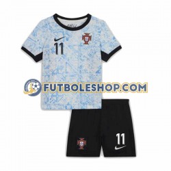 Segunda Equipación del Portugal Joao Felix 11 Euro 2024 Manga Corta para Niño (Camiseta y pantalón)