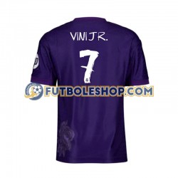 Cuarta Equipación del Real Madrid Vinicius Junior 7 Y-3 2023-2024 Púrpura Manga Corta para Hombre