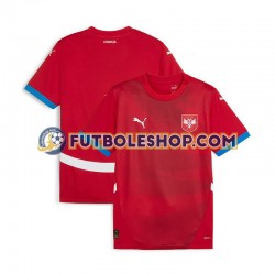 Primera Equipación del Serbia Euro 2024 Rojo Manga Corta para Hombre