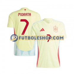 Segunda Equipación del España Alvaro Morata 7 Euro 2024 Manga Corta para Hombre