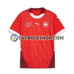 Primera Equipación del Suiza Euro 2024 Rojo Manga Corta para Hombre