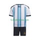 Primera Equipación del Argentina World Cup 2026 Manga Corta para Niño (Camiseta y pantalón)