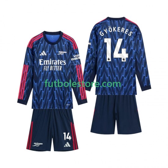 Segunda Equipación del Arsenal Gyokeres 14 2025-2026 ML para Niño (Camiseta y pantalón)