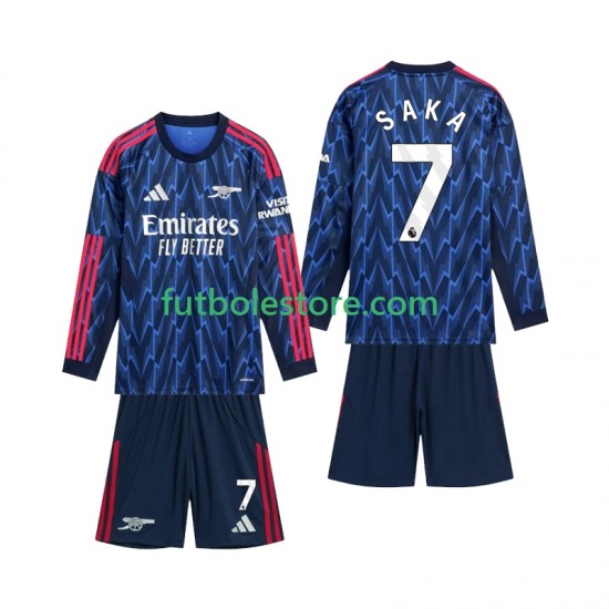 Segunda Equipación del Arsenal Saka 7 2025-2026 ML para Niño (Camiseta y pantalón)