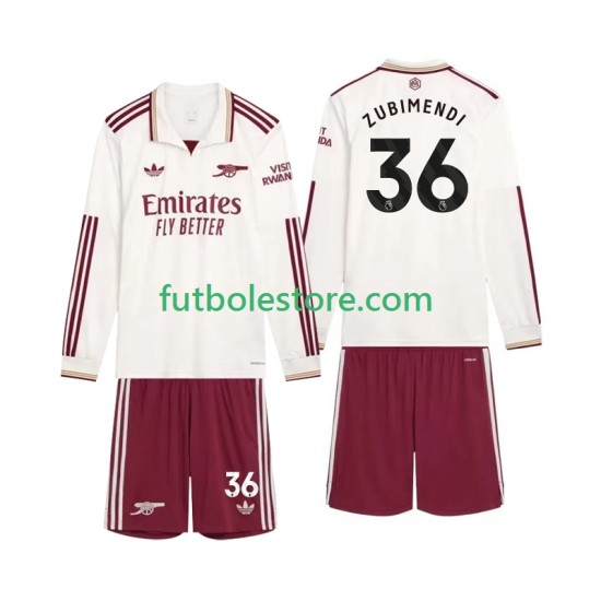 Tercera Equipación del Arsenal Zubimendi 36 2025-2026 ML para Niño (Camiseta y pantalón)