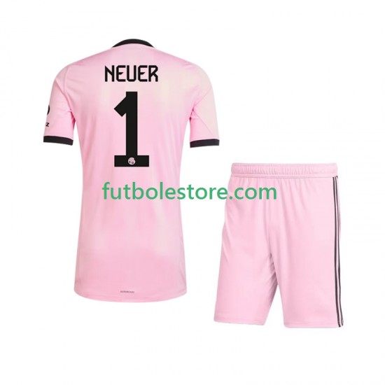 Tercera Equipación del Bayern de Múnich Portero Manuel Neuer 1 UCL 2025-2026 Manga Corta para Niño (Camiseta y pantalón)