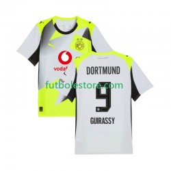 Segunda Equipación del Borussia Dortmund Serhou Guirassy 9 2025-2026 Manga Corta para Hombre
