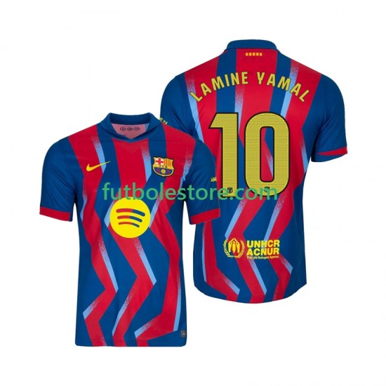 Cuarta Equipación del FC Barcelona Lamine Yamal 10 2025-2026 Manga Corta para Hombre