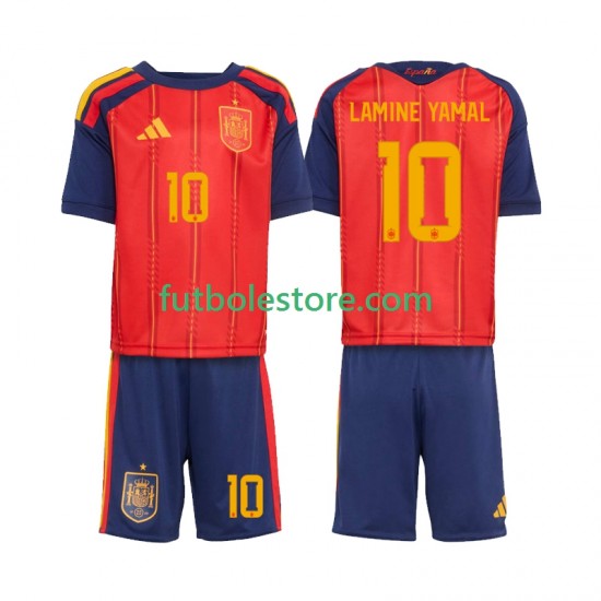 Primera Equipación del España Lamine Yamal 10 World Cup 2026 Manga Corta para Niño (Camiseta y pantalón)