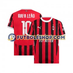 Primera Equipación del AC Milan UCL Font RAFA LEAO 10 2024-2025 Manga Corta para Hombre