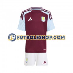 Primera Equipación del Aston Villa 2024-2025 Manga Corta para Niño (Camiseta y pantalón)