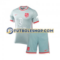 Segunda Equipación del Atlético Madrid 2024-2025 Manga Corta para Niño (Camiseta y pantalón)