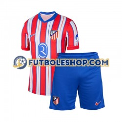 Primera Equipación del Atlético Madrid 2024-2025 Manga Corta para Niño (Camiseta y pantalón)