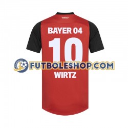 Primera Equipación del Bayer 04 Leverkusen Florian Wirtz 10 2024-2025 Manga Corta para Hombre
