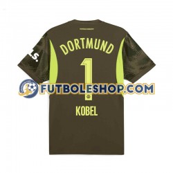 Segunda Equipación del Borussia Dortmund Portero Gregor Kobel 1 2024-2025 Manga Corta para Hombre