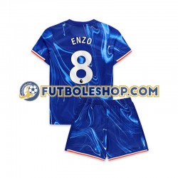 Primera Equipación del Chelsea Enzo 8 2024-2025 Manga Corta para Niño (Camiseta y pantalón)