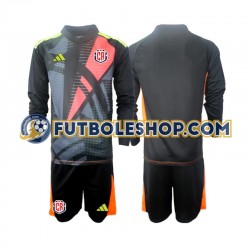 Tercera Equipación del Costa Rica Portero 2024 Negro ML para Niño (Camiseta y pantalón)