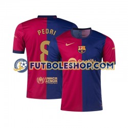 Primera Equipación del FC Barcelona PEDRI 8 2024-2025 Manga Corta para Hombre