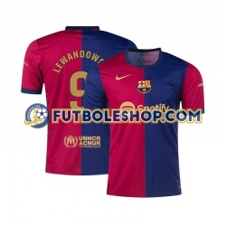 Primera Equipación del FC Barcelona Robert Lewandowski 9 2024-2025 Manga Corta para Hombre