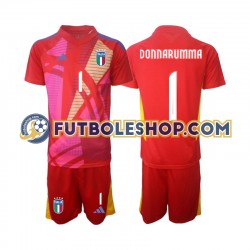 Tercera Equipación del Italia Portero Donnarumma 1 Euro 2024 Manga Corta para Niño (Camiseta y pantalón)